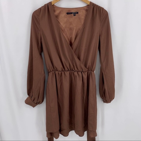 JAYGODFREY Chocolate Wrap Mini Dress - Picture 4 of 6